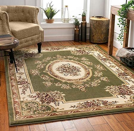 Amazon.com: Well Woven Pastoral Medallion Green French Area Rug European Formal Traditional (5'3 ...