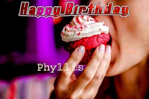 Happy Birthday Phyllis Song with Cake Images