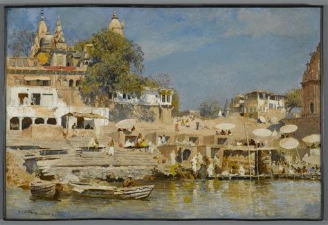 Temples and bathing ghat at Benares, 1883 - 1885 - Edwin Lord Weeks - WikiArt.org