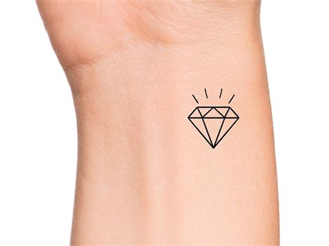 Diamond Temporary Tattoo - Etsy