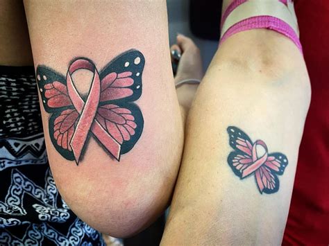 Discover 73+ butterfly tattoo cancer ribbon - esthdonghoadian