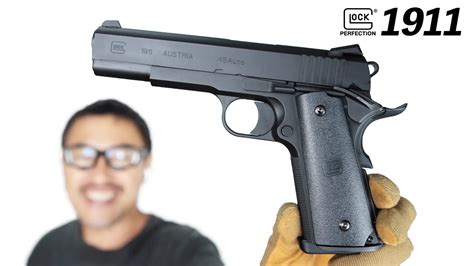 Glock 1911 グロック社の45口径ガバメント ArrowArms ガスブローバックガスガン レビュー - YouTube