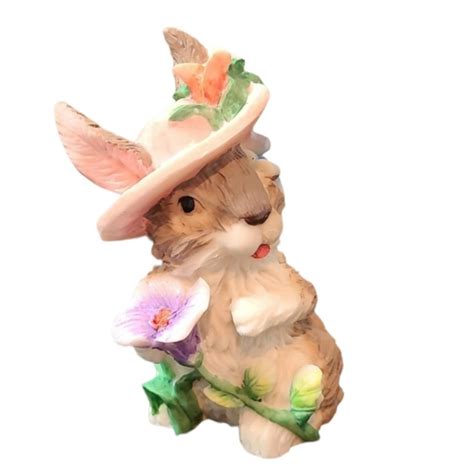 Easter Bunny Easter hat flower ceramic... - Depop