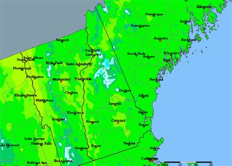 New Hampshire, United States Average Annual Yearly Climate for Rainfall-Precipitation, Mean ...