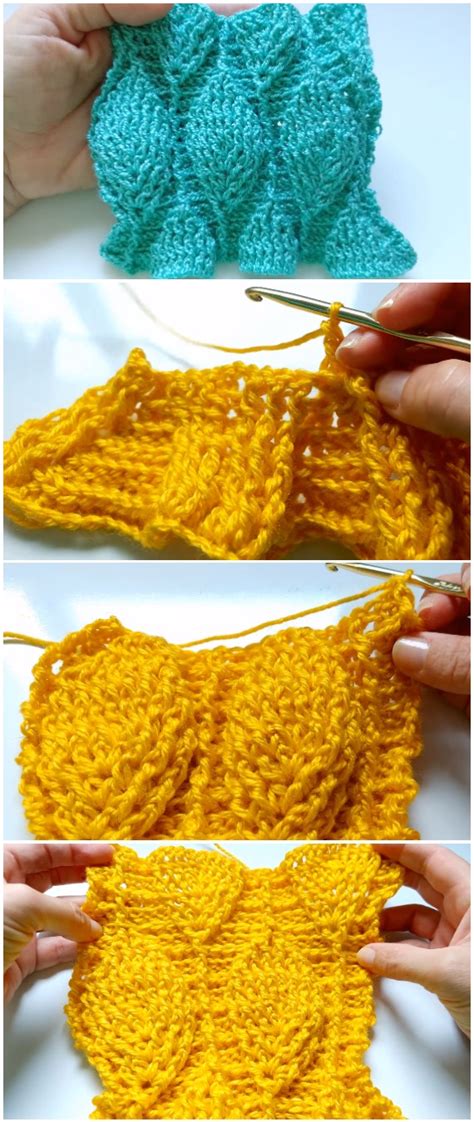 Learn To Crochet Leaf Stitch - Love Crochet