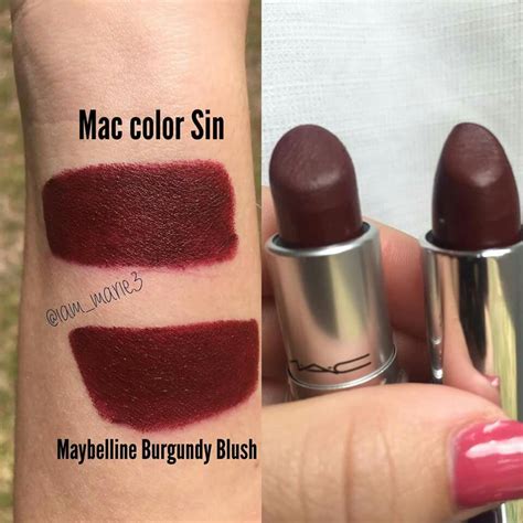 Mac Sin Lipstick, Mac Lipstick Swatches, Mac Lipsticks, Makeup Swatches, Drugstore Makeup ...