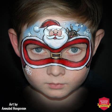 Super Santa Face Paint Tutorial! 🎅 Step-by-Step by Annabel Hoogeveen | Christmas face painting ...