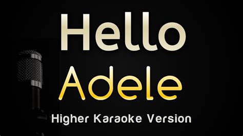 Hello - Adele (Karaoke Songs With Lyrics - Higher Key) - YouTube