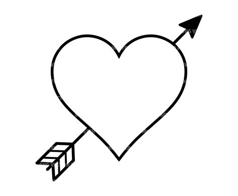 Heart Arrow Svg Love Arrow Heart Svg Valentine's Day - Etsy