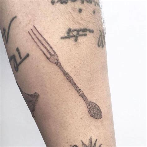 Old fork tattoo - Tattoogrid.net