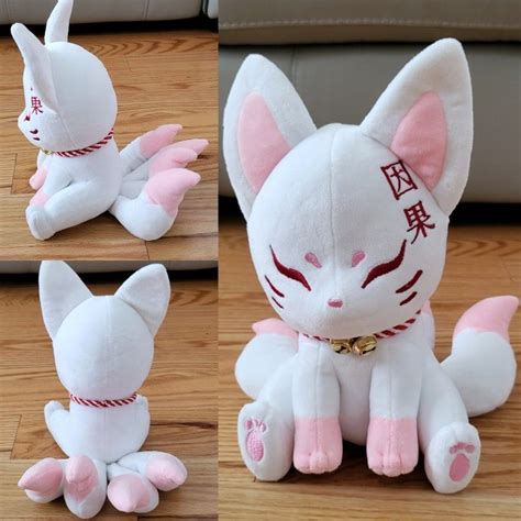 Karma White Kitsune | Fox plushie, Cute stuffed animals, Kawaii plushies