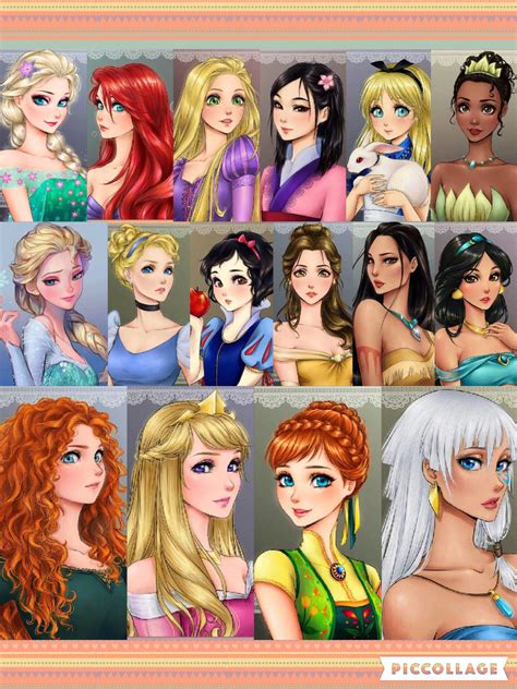 Disney princess collage #Disney princess Disney Princess Characters ...