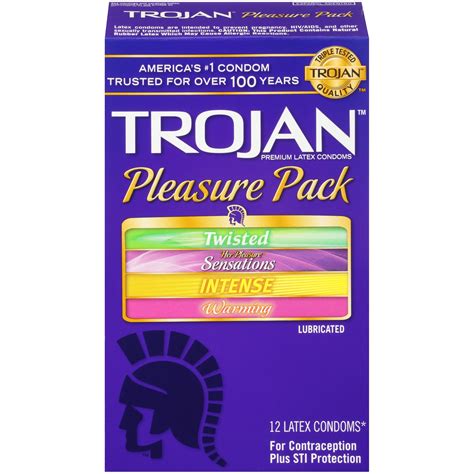 Trojan Pleasure Variety Pack Lubricated Condoms - 12 Count - Walmart.com - Walmart.com