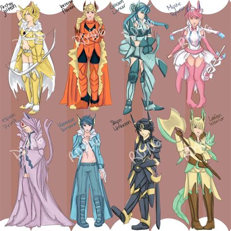 Mmorpg Eeveelution adoptables by Rd406 on DeviantArt | Pokemon gijinka, Pokemon eevee evolutions ...