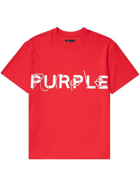 Purple Brand logo-lettering Cotton T-shirt - Farfetch