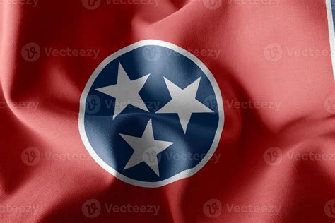 3D illustration flag of Tennessee is a region of United States. 8027875 Stock Photo at Vecteezy