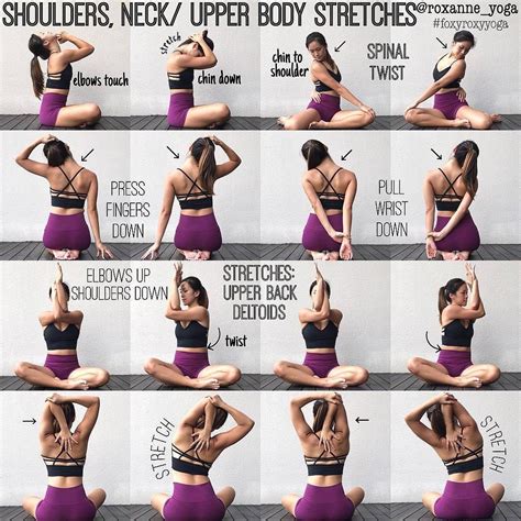 Shoulders, Neck / Upper Body Stretches | Easy yoga workouts, Easy yoga, Yoga stretches