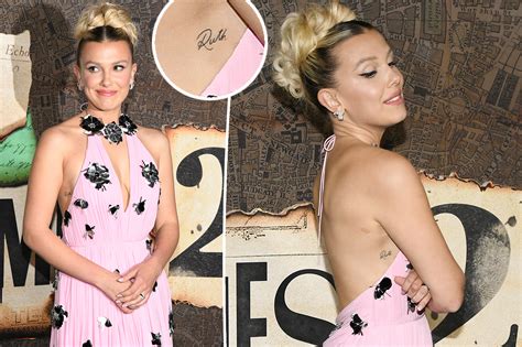 Millie Bobby Brown flashes tattoos at 'Enola Holmes 2' premiere
