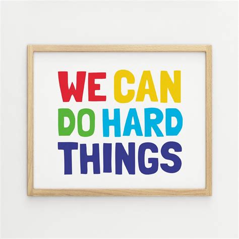 We Can Do Hard Things Printable Art Kids Wall Art Playroom | Etsy | Art ...