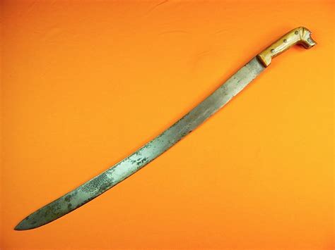 Spanish American War Cuban Cuba Germany German Made Dog Head Machete ...