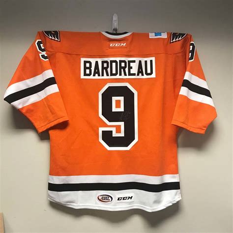 AHL Authentic - Lehigh Valley Phantoms Orange Jersey Worn and Signed by #9 Cole Bardreau