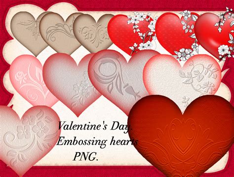 Valentine's Day. Embossing hearts by roula33 on DeviantArt