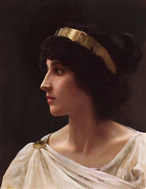 Digital rendering of William-Adolphe Bouguereau’s painting of a Greek girl