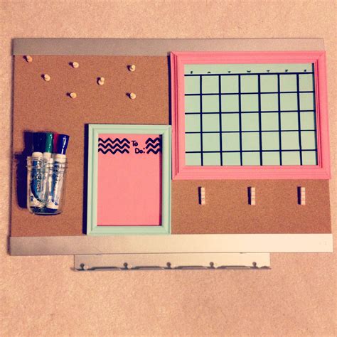 DIY college dorm room bulletin board using old picture frames. #Humbercollege #college #DIY ...