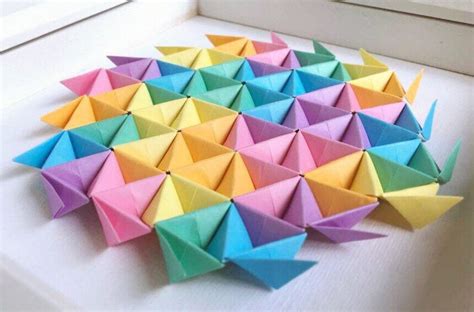 Rainbow Origami Wall Art Colourful Modular Origami Art 3D - Etsy UK