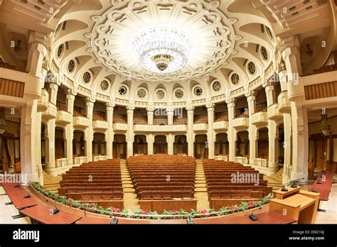 Interior of the Palace of the Parliament in Bucharest, the capital of ...