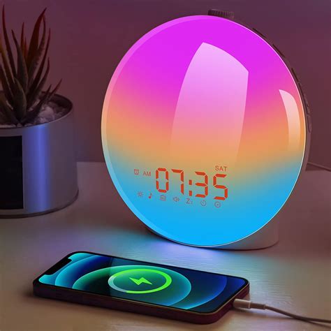 Buy Aurora Light, Wake Up Light Sunrise Alarm Clock for Kids, Heavy Sleepers, Bedroom, Sunrise ...