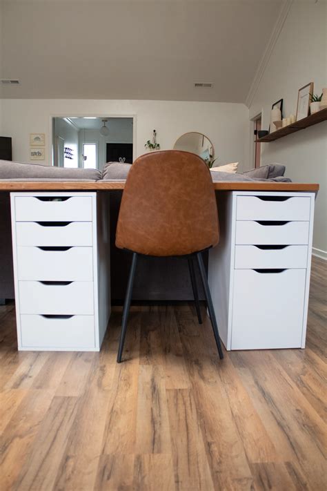 DIY Double Desk IKEA Alex Desk Hack - The Homeblondy