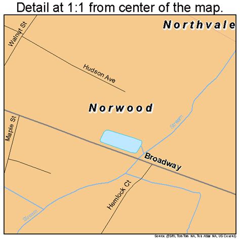 Norwood New Jersey Street Map 3453610