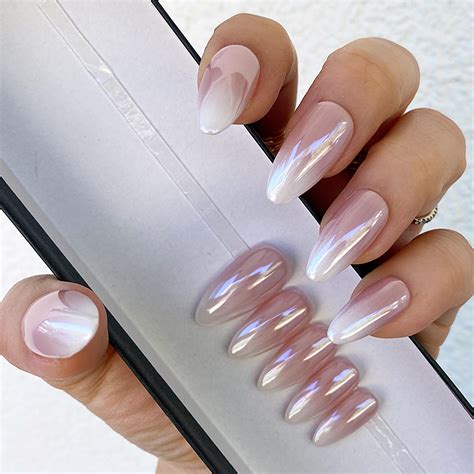 Ombre Chrome Nails, Pink Ombre Nails, Ombre Acrylic Nails, Chrome Nail Art, Ombre Nail Art ...