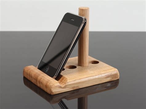 Soporte para iPad Tablet ajustable universal. Madera maciza de roble ...