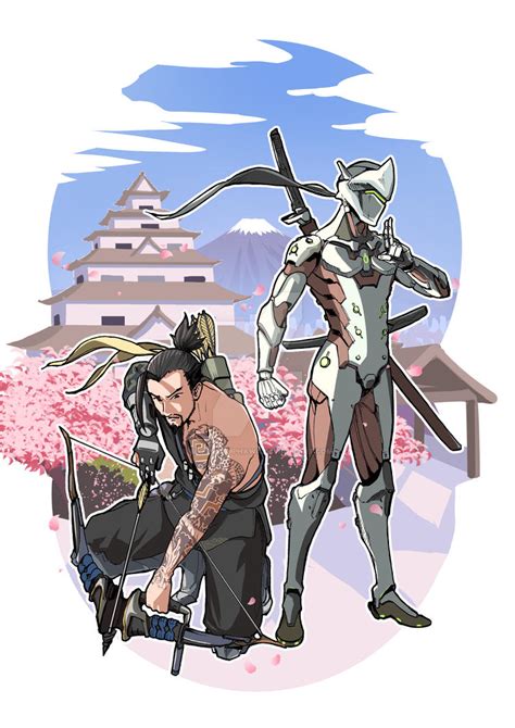 [Fan-art] Hanzo and Genji by SlothyAmphawa on DeviantArt