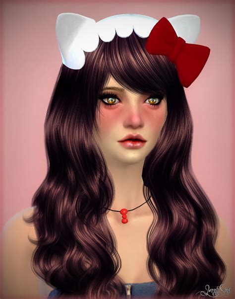 Downloads sims 4: New Mesh Accessory Hello Kitty Headband and Necklace | JenniSims