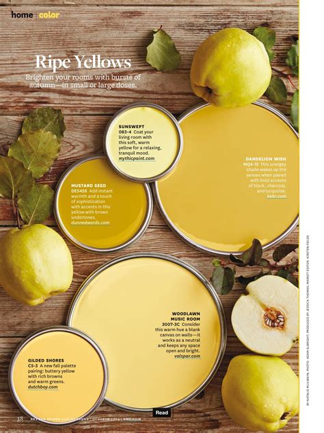 Better Homes and Gardens Ripe Yellows | Yellow paint colors, Paint ...