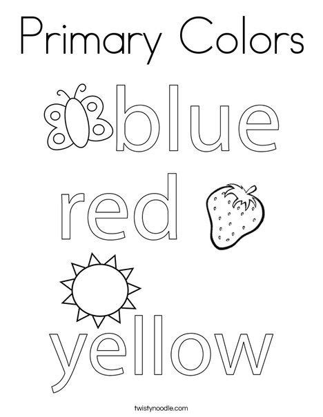 Primary Colors Coloring Page