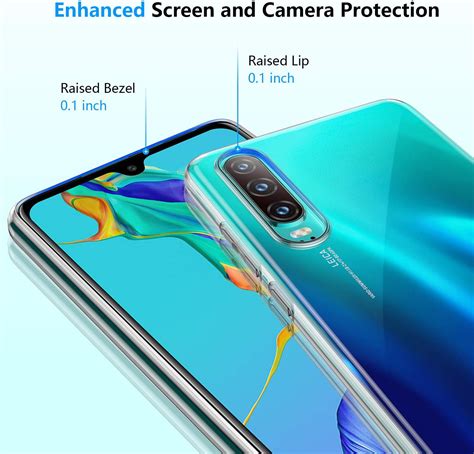 HOTUCG Huawei P30 Lite Case Transparent Silicone Slim Case Cover Scratch-Proof Protective Case ...