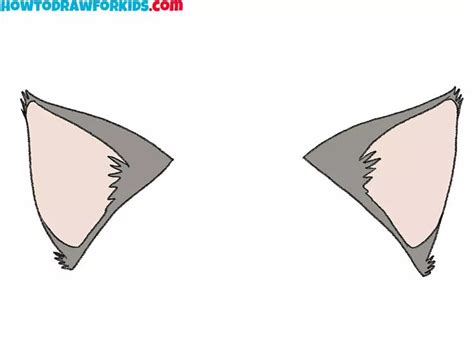 How to Draw Wolf Ears - Easy Drawing Tutorial For Kids in 2023 | Wolf ears, Wolf drawing, Wolf