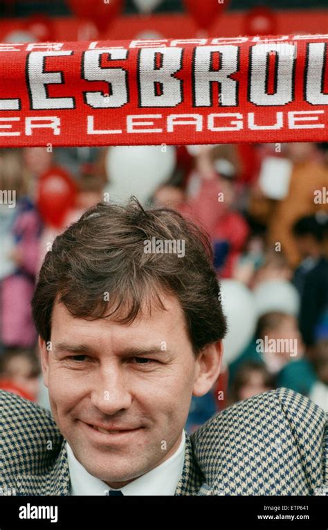 Bryan Robson being unveiled as the new Manager for Middlesbrough F.C. Ayresome Park ...