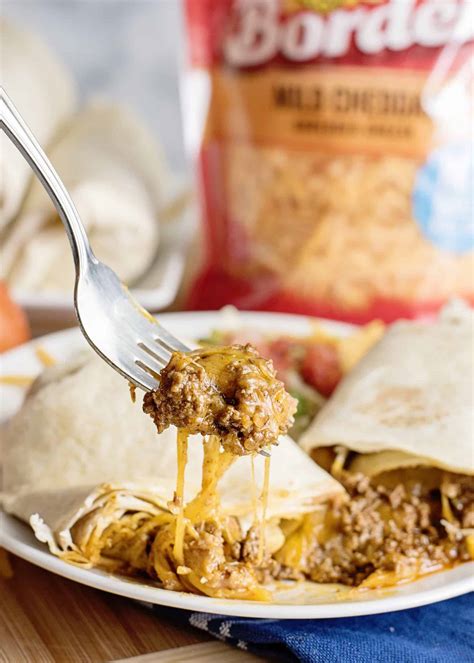 Cheesy Beef & Bean Burritos (Freezer recipe!) - Southern Plate