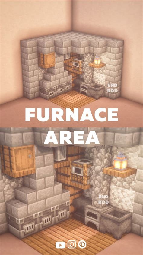 minecraft furnace room design in 2024 | Minecraft projekte, Minecraft einrichtung, Minecraft gebäude