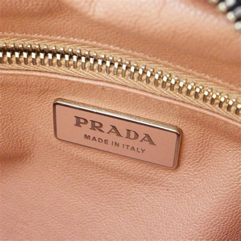 PRADA MILANO Logos Handbag Shoulder Bag Leather Black | Property Room