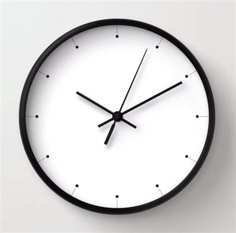 Simple Wall Clock Black and White Clock Minimalist Design - Etsy