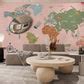 Colorful World Map Kids Wall Mural | Ever Wallpaper