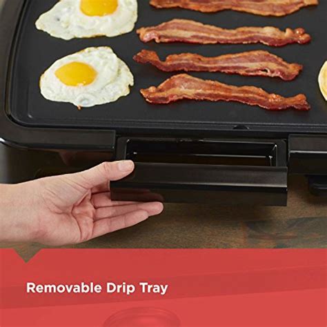 BLACK+DECKER Family-Sized Electric Griddle with Warming Tray & Drip Tray, GD2051B | Pricepulse