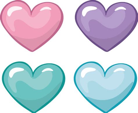 Pack of hearts love wall sticker - TenStickers