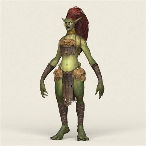 3D ready fantasy female goblin monster - TurboSquid 1313151
